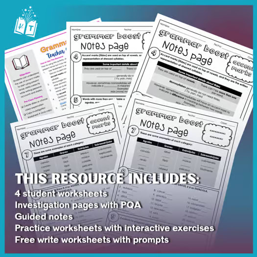 Spanish Accent Marks Activities | Tildes y Acentos | Interactive Grammar Lesson