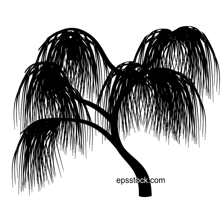 Thin Gold Weeping Willow Tree