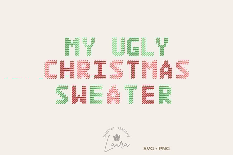 This listing features the words My Ugly Christmas Sweater.