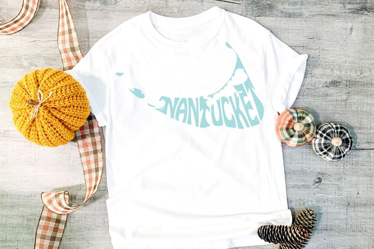 This design features the word Nantucket artistically arranged within the shape of the island, perfect for making t-shirts, home decor, and other special projects. Whether you're showing love for your favorite island getaway or creating unique gifts for lo