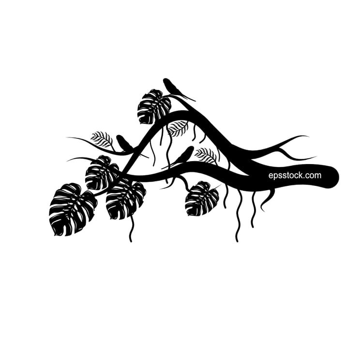 jungle branch with plant