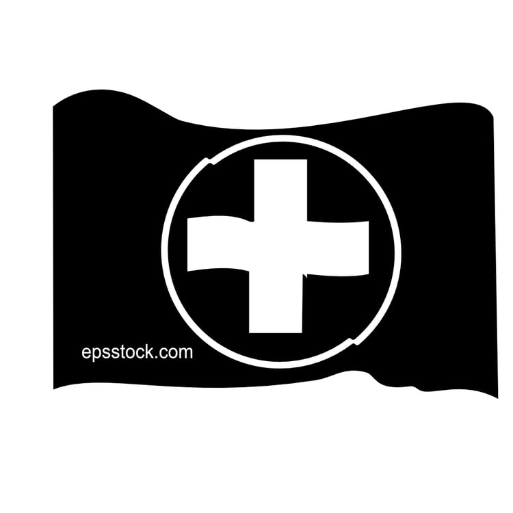 medical flag with cross