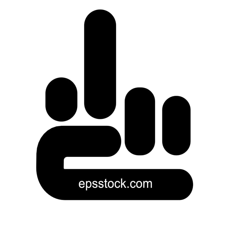 Hand showing middle finger up