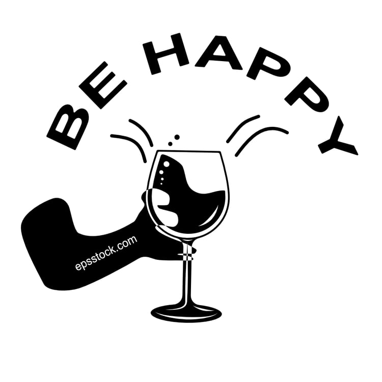 hand with glass making a toast