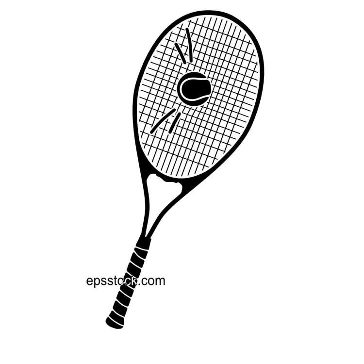 Tennis racket and ball