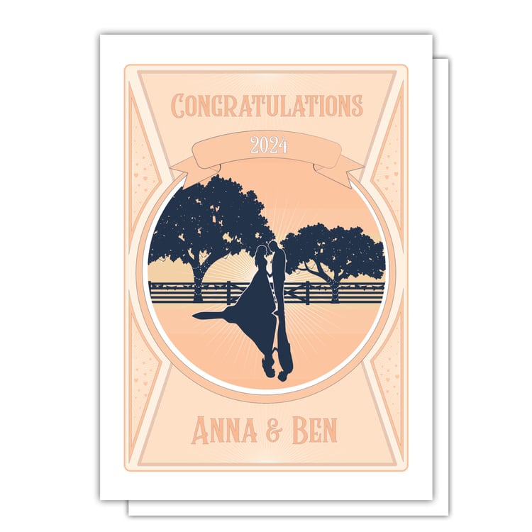 Personalised Barn Wedding Card