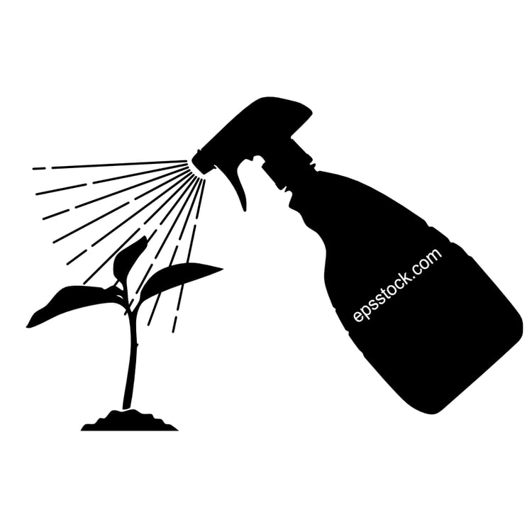 spraying toxic or weedkiller on plants