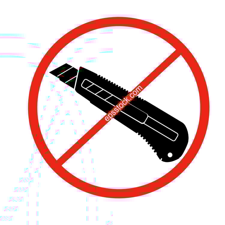 Work knives are prohibited