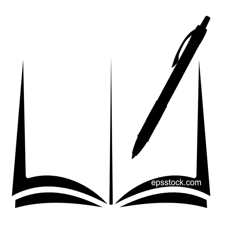 open book with pen