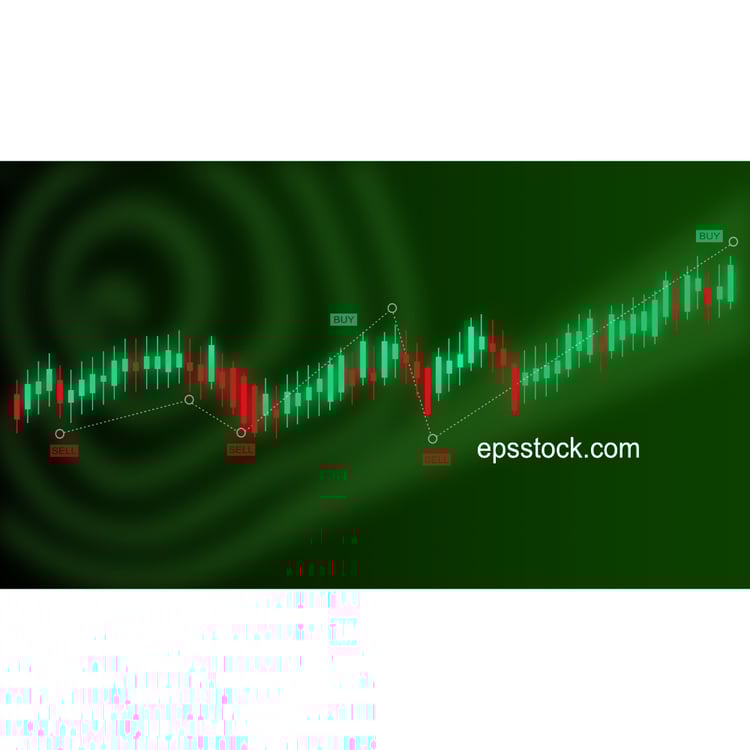 Stock market increasing background illustration