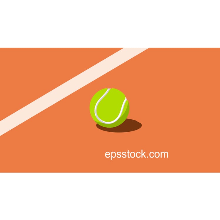 Vector green tennis ball