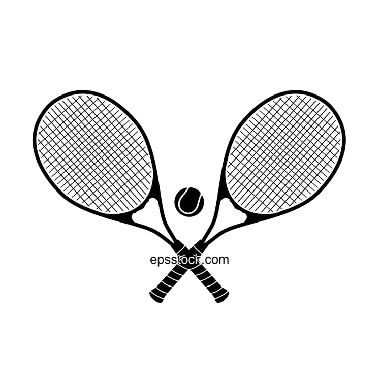 Crossed tennis rackets