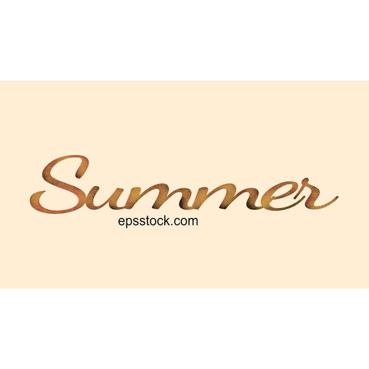 Summer word lettering design
