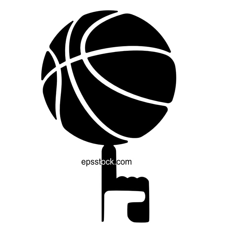 basketball ball on finger