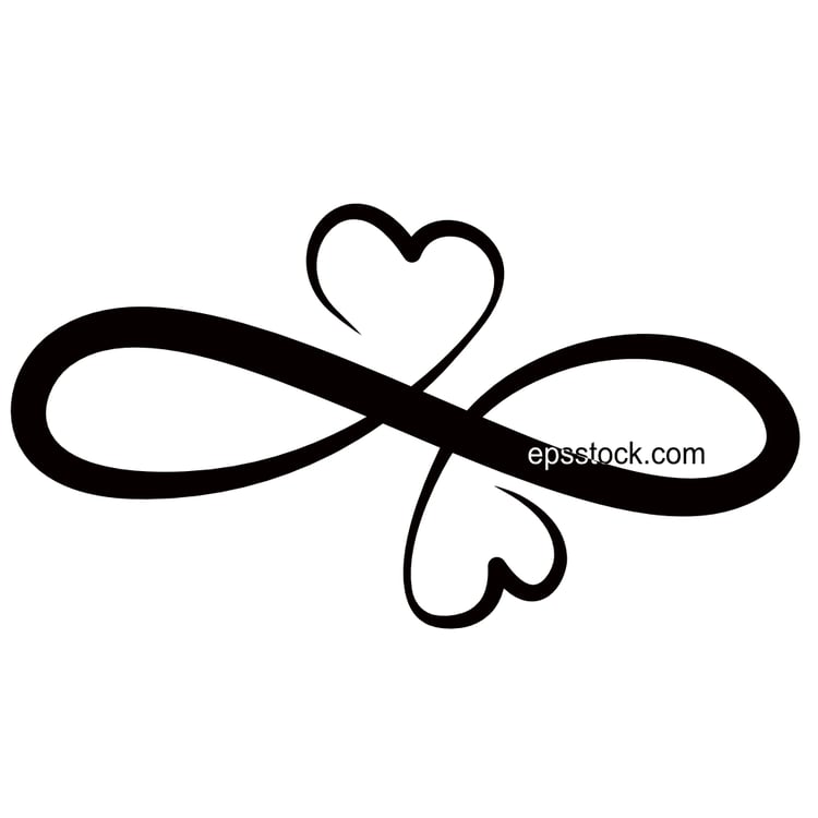 Love heart In the sign of infinity