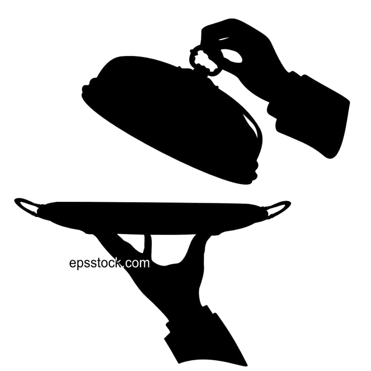 Dish with lid holding hands