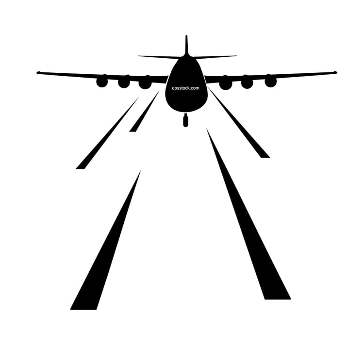 airplane landing, takeoff