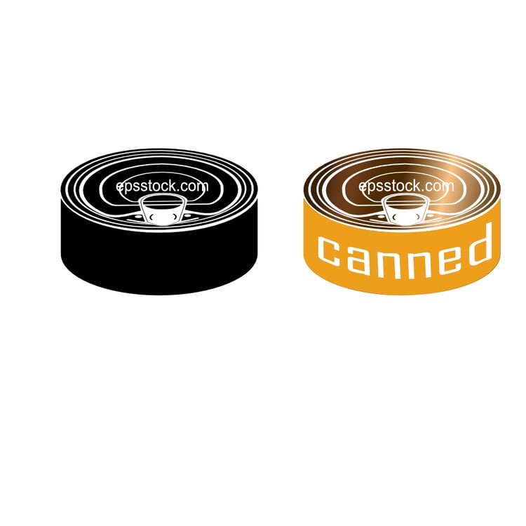 round canned food emblem