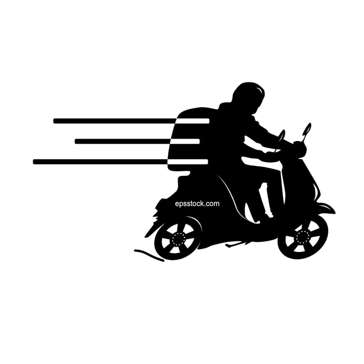 delivery with scooter