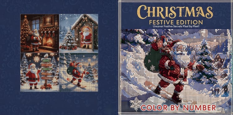 color by number santa
