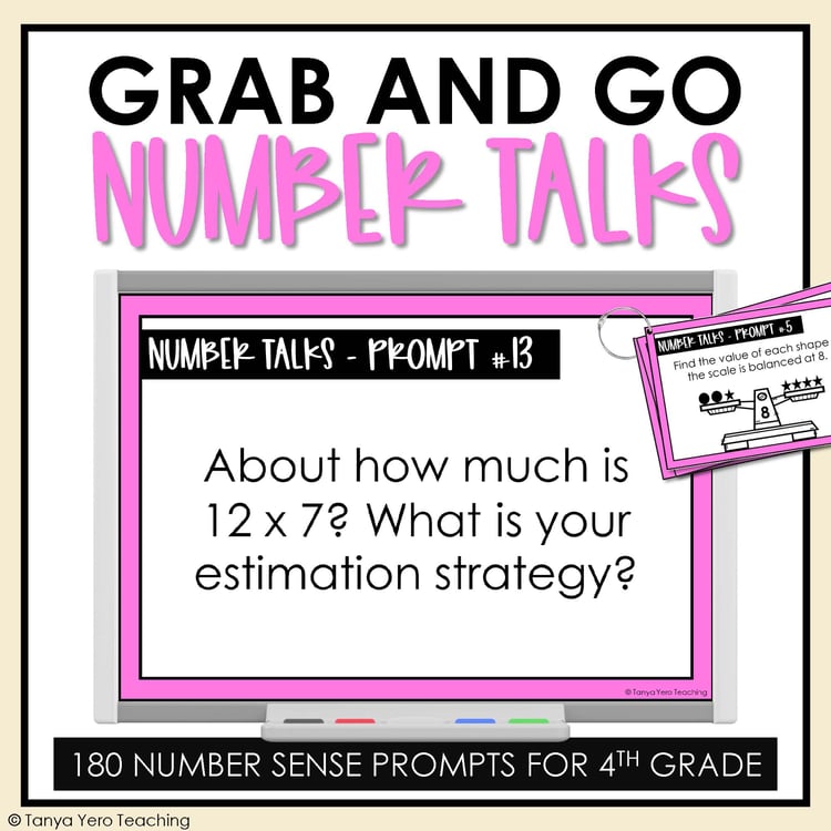Number Talks 4th Grade Number Sense Mental Math Yearlong Fluency Bundle
