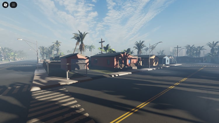 Realistic modern neighborhood in Roblox