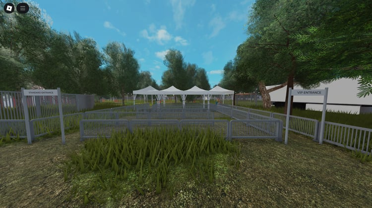 Realistic outdoor concert stage in Roblox