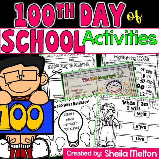 100th Day of School Activities | No-Prep Printable Worksheets for K, 1st, 2nd