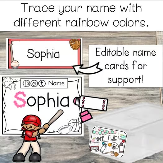 Bingo Daubers Write My Name / Spell My Name / Name Writing Centers / Bins