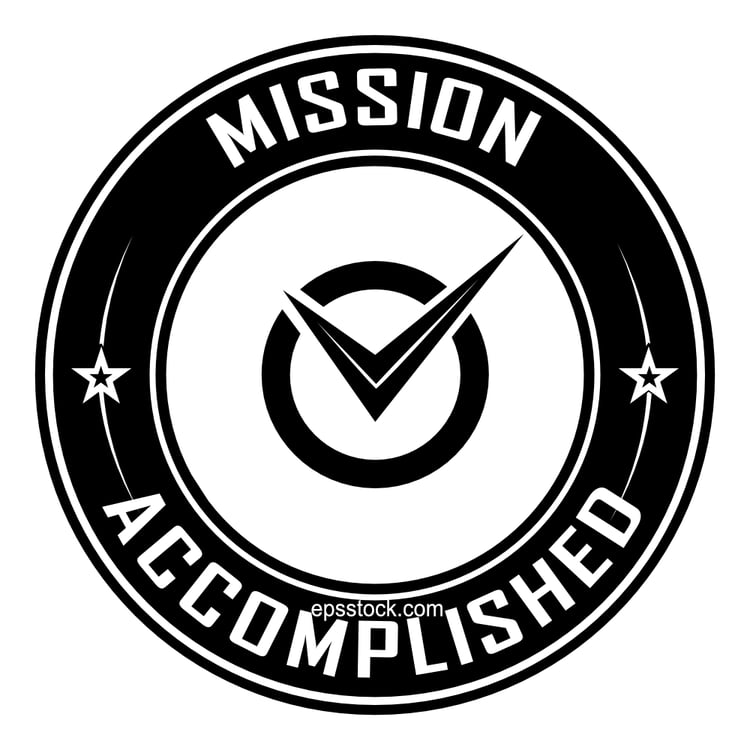 Mission Accomplished stamp