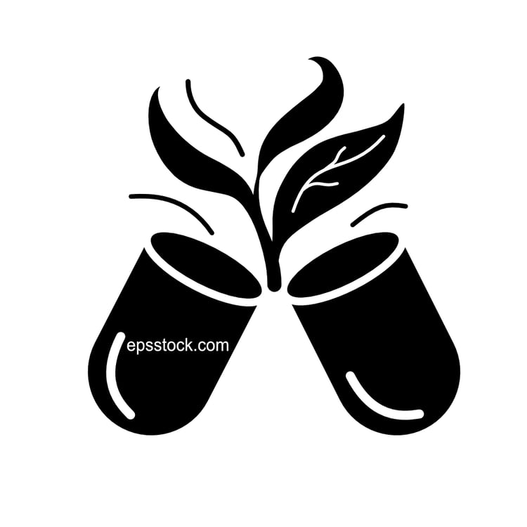 Herb medicine emblem