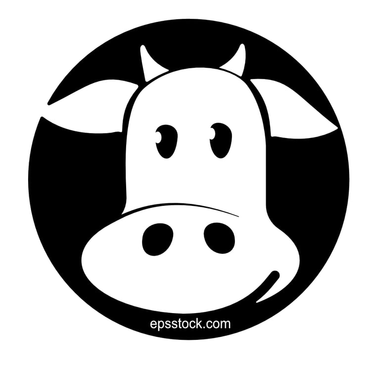 cow head logo