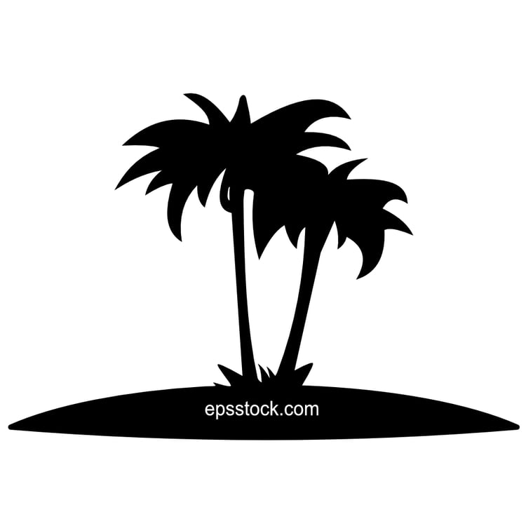 island with palm trees