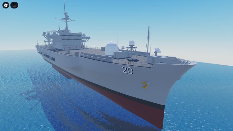 Roblox USS Mount Whitney working naval ship