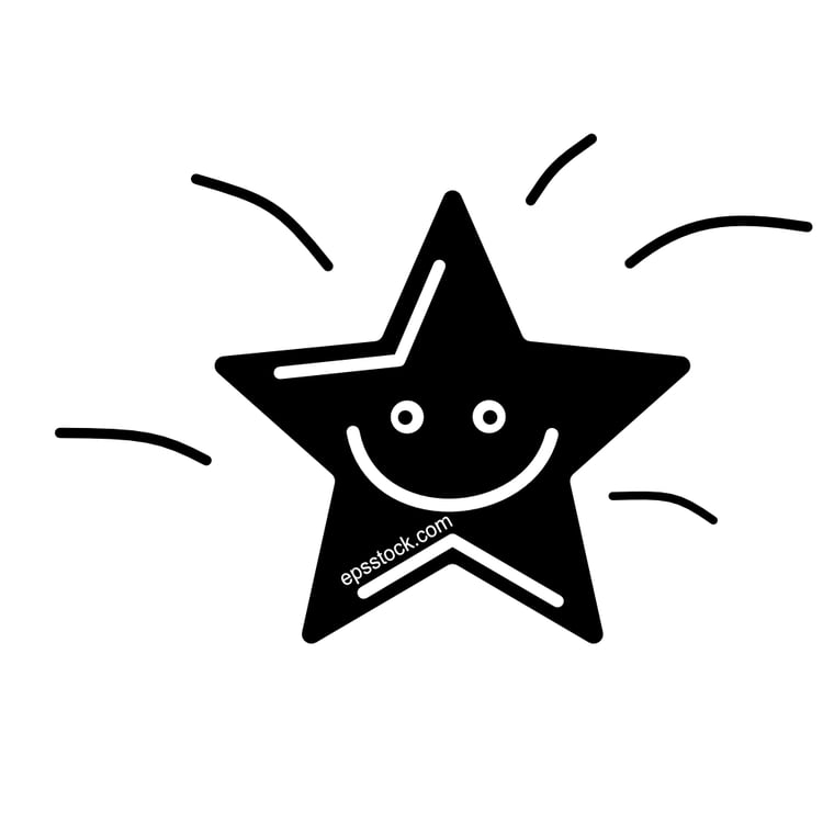 Cute happy star