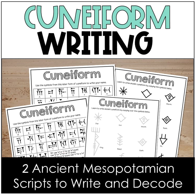 Two ancient Mesopotamian scripts to write and decode, including cuneiform.