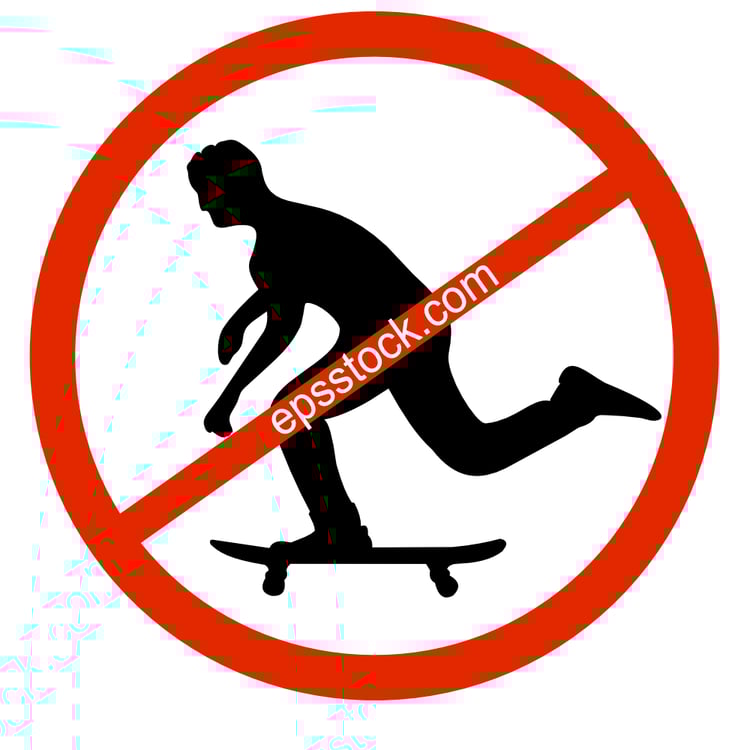 no skateboarding