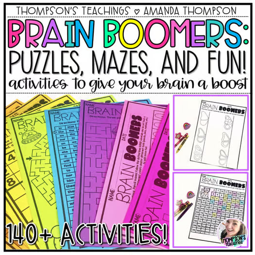 Early Finisher Packet - NO PREP Printables - Fast Finishers Activities