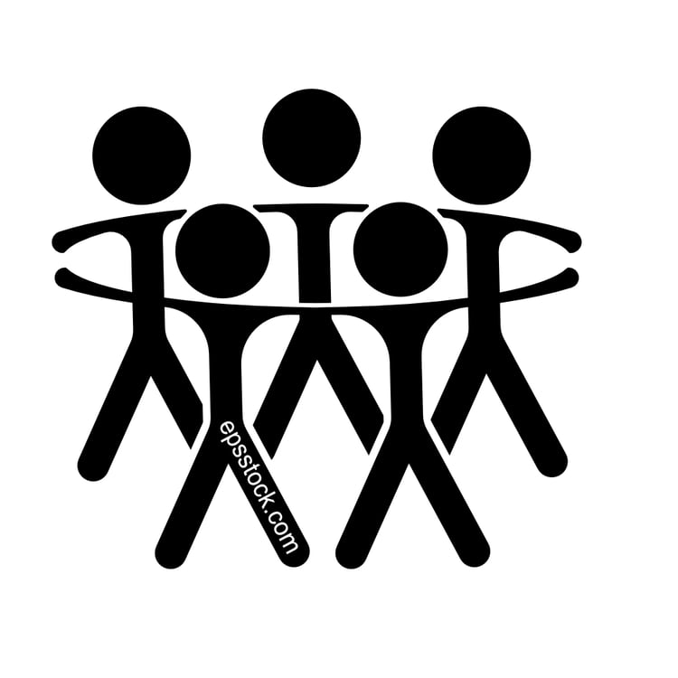 Children standing in a circle holding hands