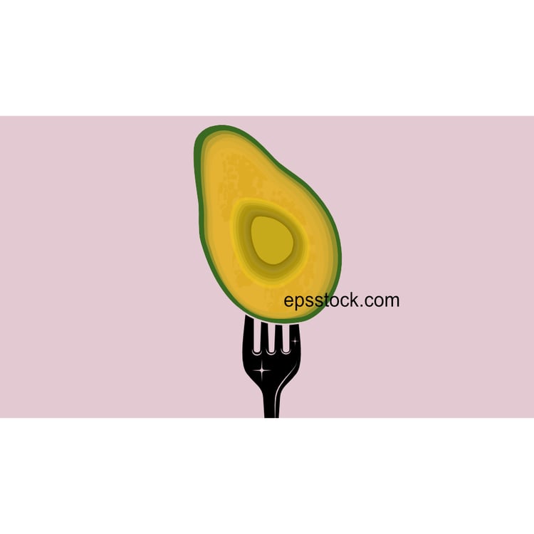 avocado in fork