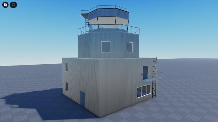 Enterable airport tower Roblox model
