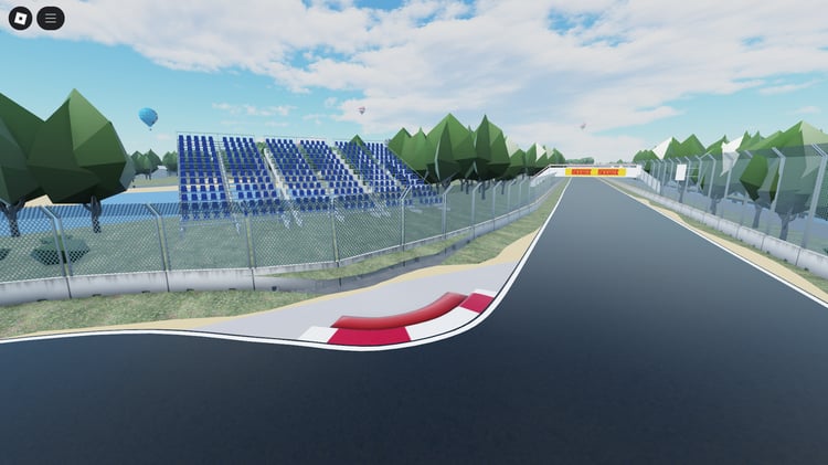 Stylized racing circuit Roblox environment