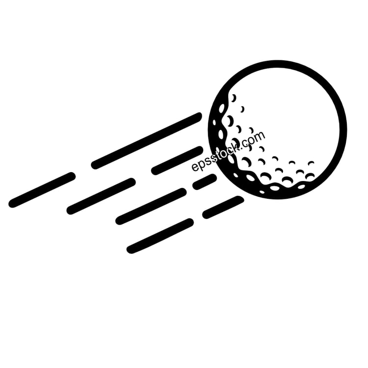 flying golf ball