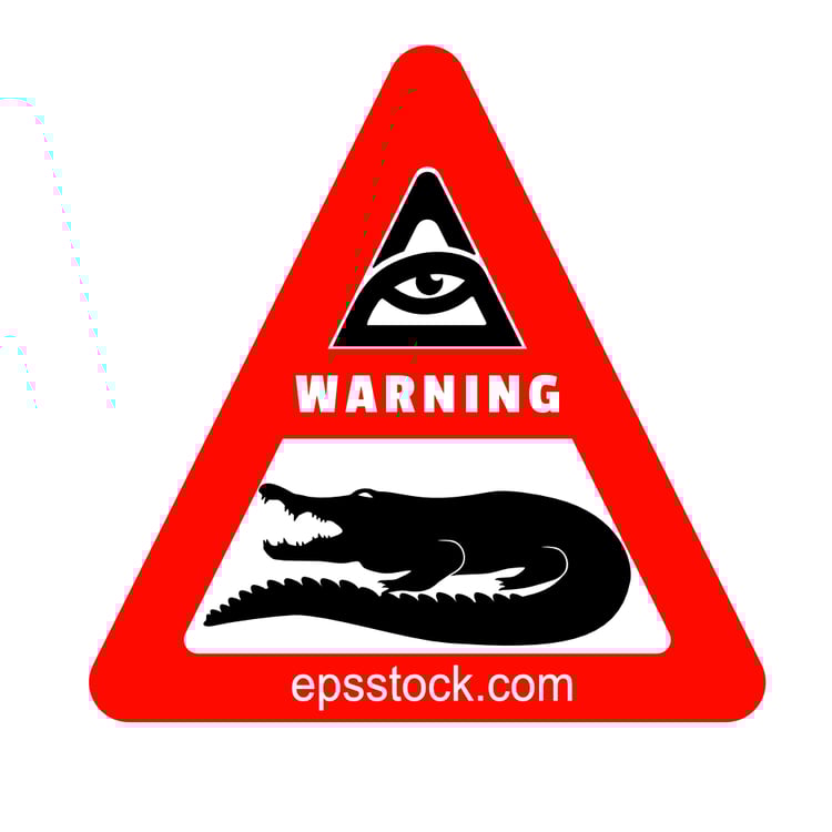 Crocodile warning sign