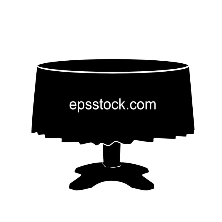 Round table with Tablecloth
