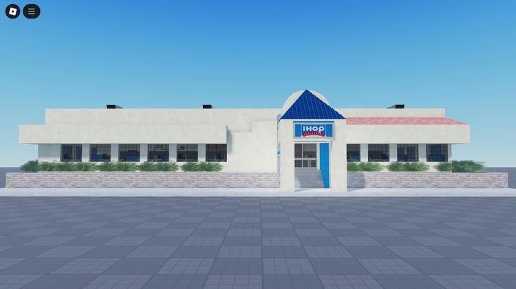 Fully enterable IHOP building with realistic interior