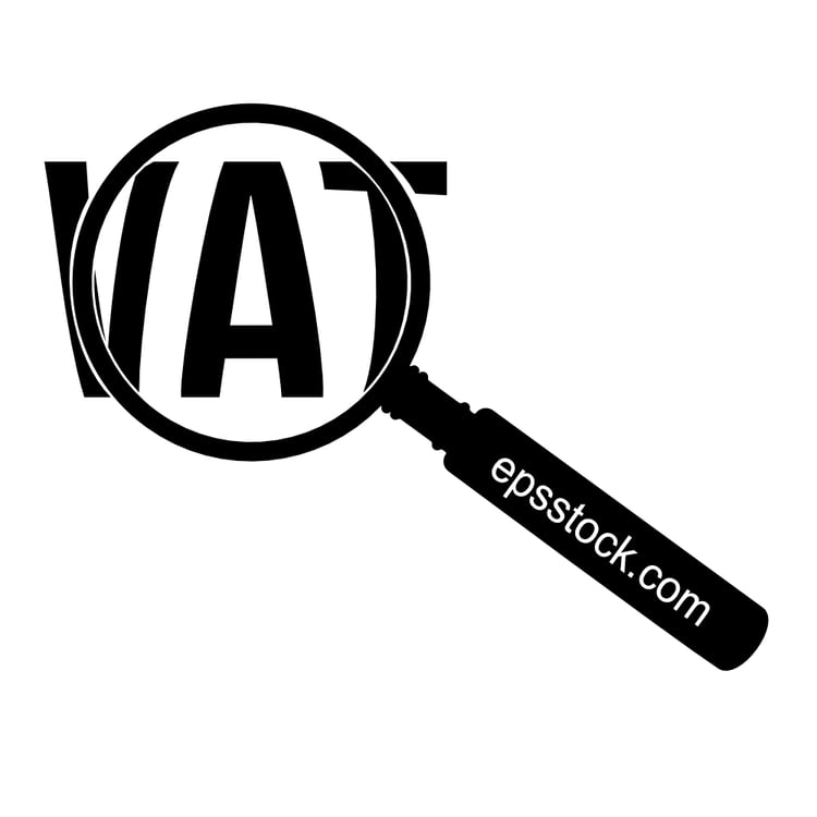 magnifying glass with word VAT