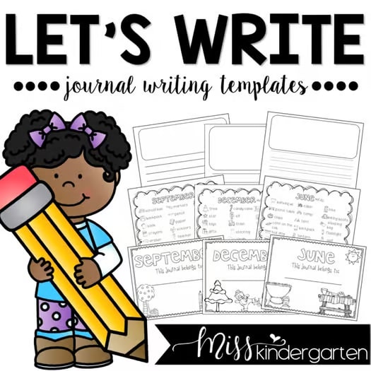 Kindergarten Writing Paper Journal Writing Monthly Templates