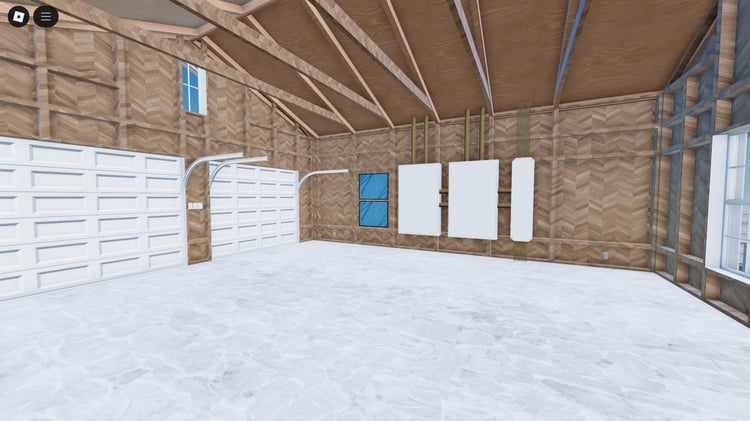 Residential house with blank interior Roblox