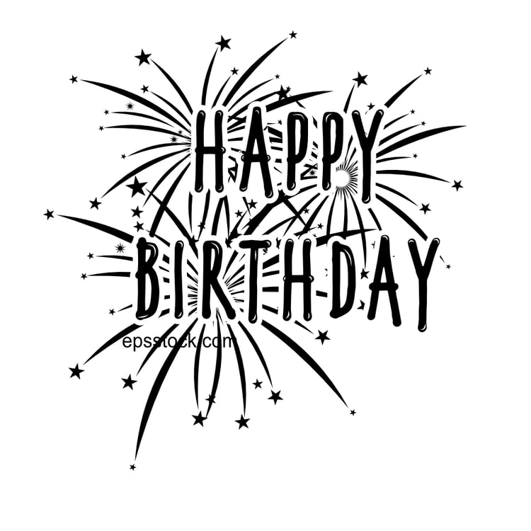 Happy birthday emblem